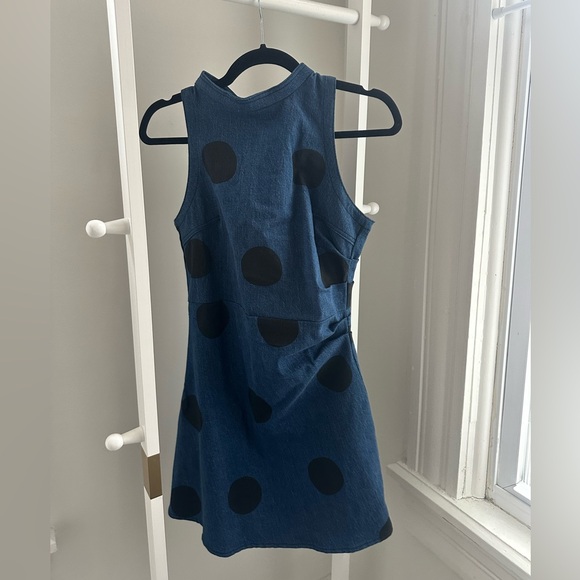 PILCRO RUCHED SLEEVELESS MINI DRESS XS - Picture 3 of 5